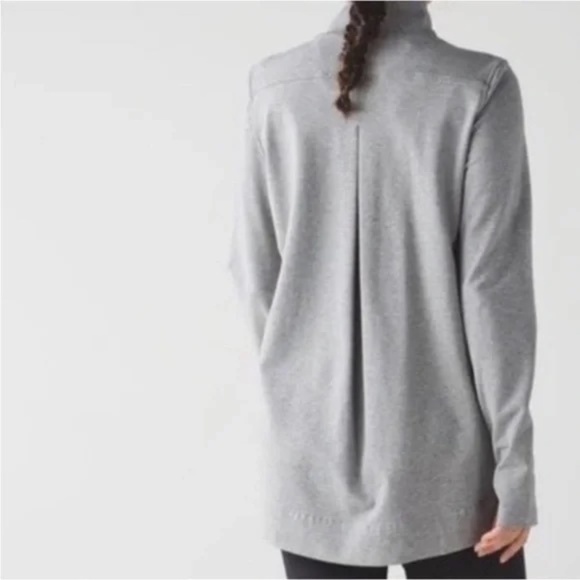 Lululemon Grey Wrap Snap Belle Sweatshirt Jacket 41998 - Picture 2 of 14